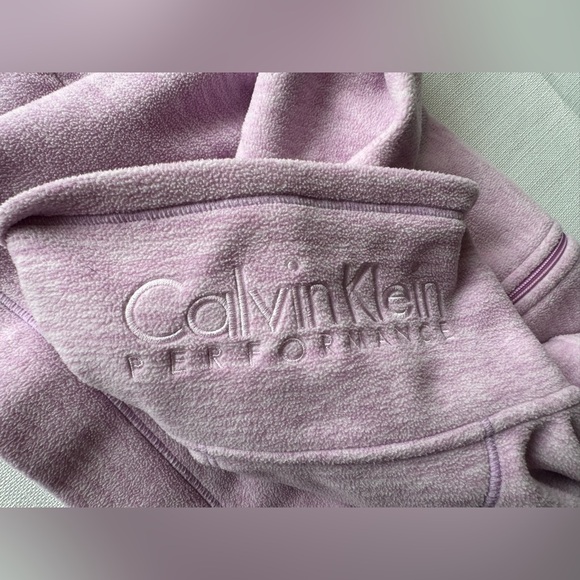 Calvin Klein Performance Women's Fleece Zip Up Jacket Pockets Size 1X Purple EUC - Picture 7 of 9